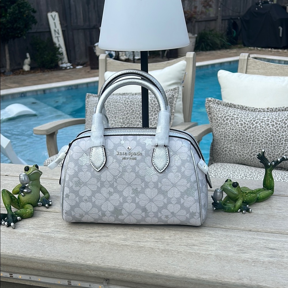 Kate Spade NWT Spade Flower Star Toss Small Dolly Duffle Tote/Crossbody